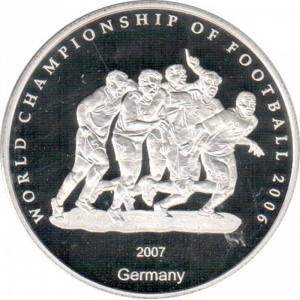 Реверс монеты Гана, 500 сика, 2007, Чемпионат мира по футболу 2006, Германия