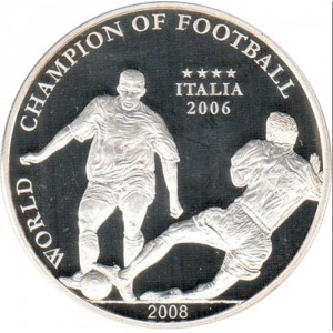 Реверс монеты Гана, 500 сика, 2008, Чемпионат мира по футболу - Италия 2006
