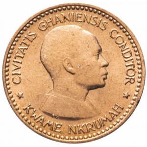 Аверс монеты Гана, ½ пенни, 1958