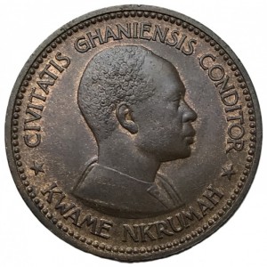 Аверс монеты Гана, 1 пенни, 1958
