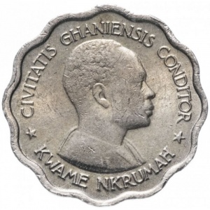 Аверс монеты Гана, 3 пенса, 1958