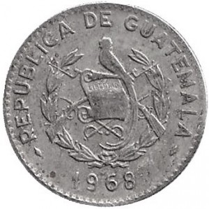 Аверс монеты Гватемала, 5 сентаво, 1965-1970