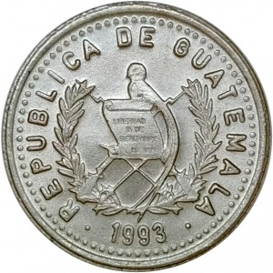 Аверс монеты Гватемала, 5 сентаво, 1977-2008
