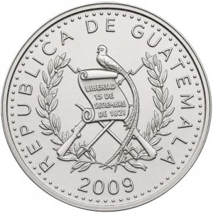 Аверс монеты Гватемала, 10 сентаво, 2009-2024