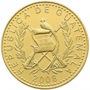 Аверс монеты Гватемала, 1 кетсаль, 1999-2012