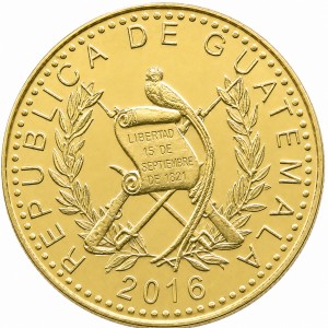 Аверс монеты Гватемала, 1 кетсаль, 2013-2023