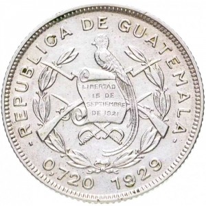 Аверс монеты Гватемала, 10 сентаво, 1925-1949