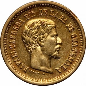 Аверс монеты Гватемала, 2 песо, 1859
