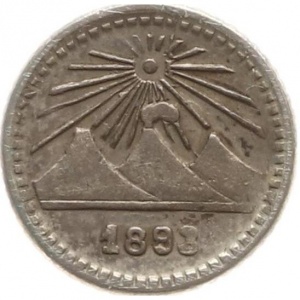 Аверс монеты Гватемала, ¼ реала, 1892-1894