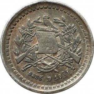 Аверс монеты Гватемала, ½ реала, 1879-1880