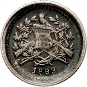 Аверс монеты Гватемала, ½ реала, 1893