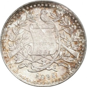 Аверс монеты Гватемала, ½ реала, 1893