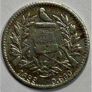 Аверс монеты Гватемала, ½ реала, 1899