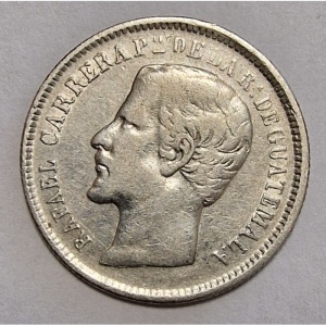 Аверс монеты Гватемала, 1 реал, 1861-1865