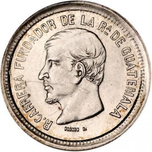 Аверс монеты Гватемала, 1 реал, 1866-1867