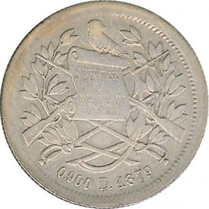 Аверс монеты Гватемала, 1 реал, 1879