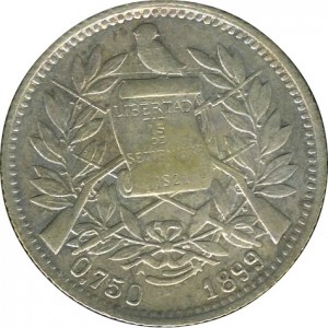 Аверс монеты Гватемала, 1 реал, 1899