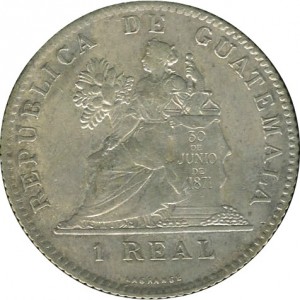Реверс монеты Гватемала, 1 реал, 1899