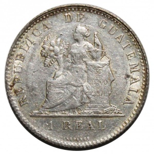 Реверс монеты Гватемала, 1 реал, 1899-1900