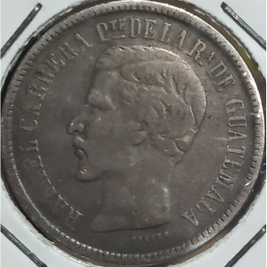 Аверс монеты Гватемала, 2 реала, 1860-1861