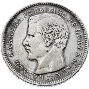 Аверс монеты Гватемала, 4 реала, 1863-1865