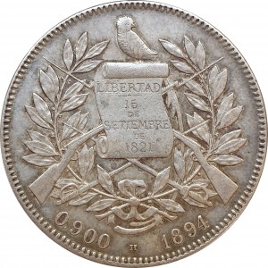 Аверс монеты Гватемала, 4 реала, 1894