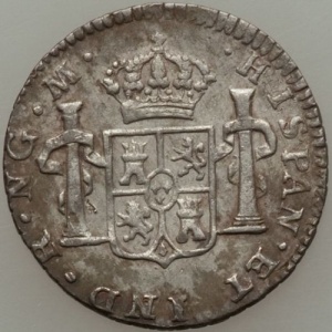 Реверс монеты Гватемала, ½ реала, 1791-1807