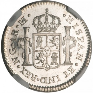 Реверс монеты Гватемала, 1 реал, 1808-1821