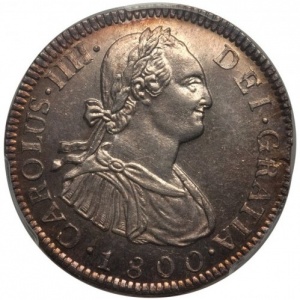 Аверс монеты Гватемала, 2 реала, 1790-1807