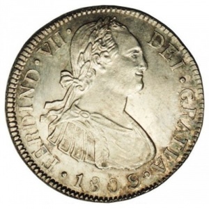 Аверс монеты Гватемала, 2 реала, 1808-1810