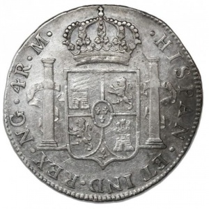 Реверс монеты Гватемала, 4 реала, 1808-1810