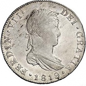 Аверс монеты Гватемала, 4 реала, 1808-1821