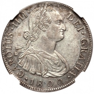 Аверс монеты Гватемала, 8 реалов, 1790-1807
