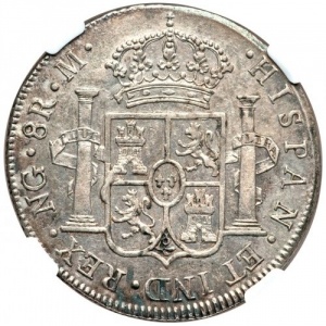 Реверс монеты Гватемала, 8 реалов, 1790-1807