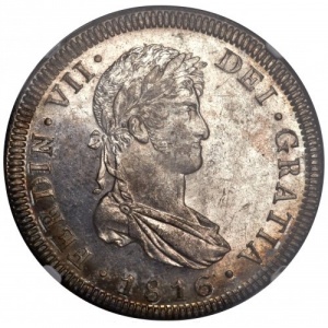 Аверс монеты Гватемала, 8 реалов, 1808-1821