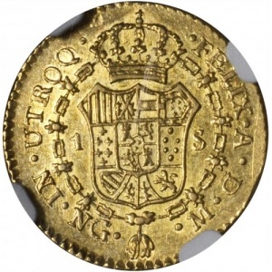Реверс монеты Гватемала, 1 эскудо, 1794-1801