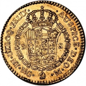 Реверс монеты Гватемала, 2 эскудо, 1794-1801