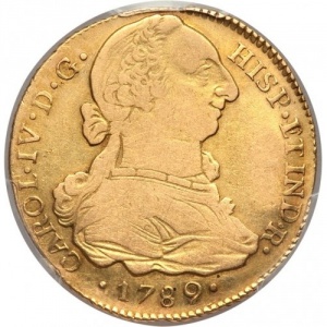 Аверс монеты Гватемала, 4 эскудо, 1789