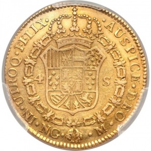 Реверс монеты Гватемала, 4 эскудо, 1789