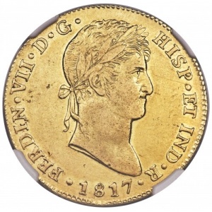 Аверс монеты Гватемала, 4 эскудо, 1817