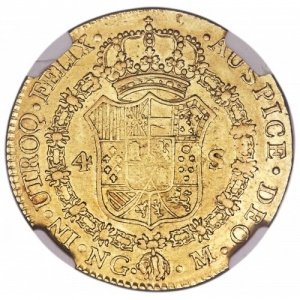 Реверс монеты Гватемала, 4 эскудо, 1817
