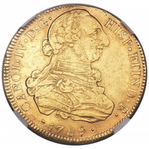 Аверс монеты Гватемала, 8 эскудо, 1789-1790