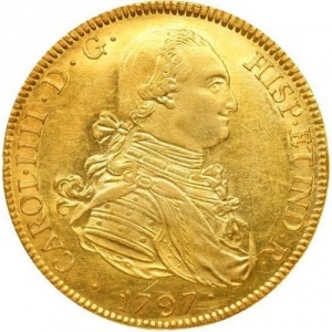 Аверс монеты Гватемала, 8 эскудо, 1794-1801