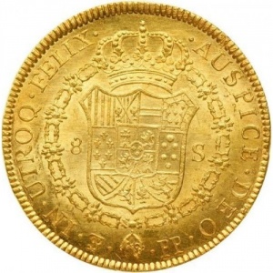Реверс монеты Гватемала, 8 эскудо, 1794-1801
