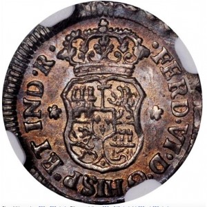 Аверс монеты Гватемала, ½ реала, 1754-1760