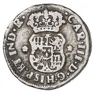Аверс монеты Гватемала, ½ реала, 1760-1771