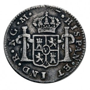 Реверс монеты Гватемала, ½ реала, 1772-1785