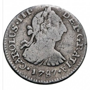 Аверс монеты Гватемала, ½ реала, 1786-1787
