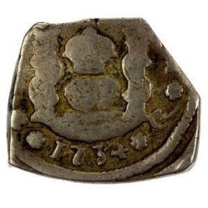 Реверс монеты Гватемала, 1 реал, 1733-1746