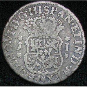 Аверс монеты Гватемала, 1 реал, 1754-1760